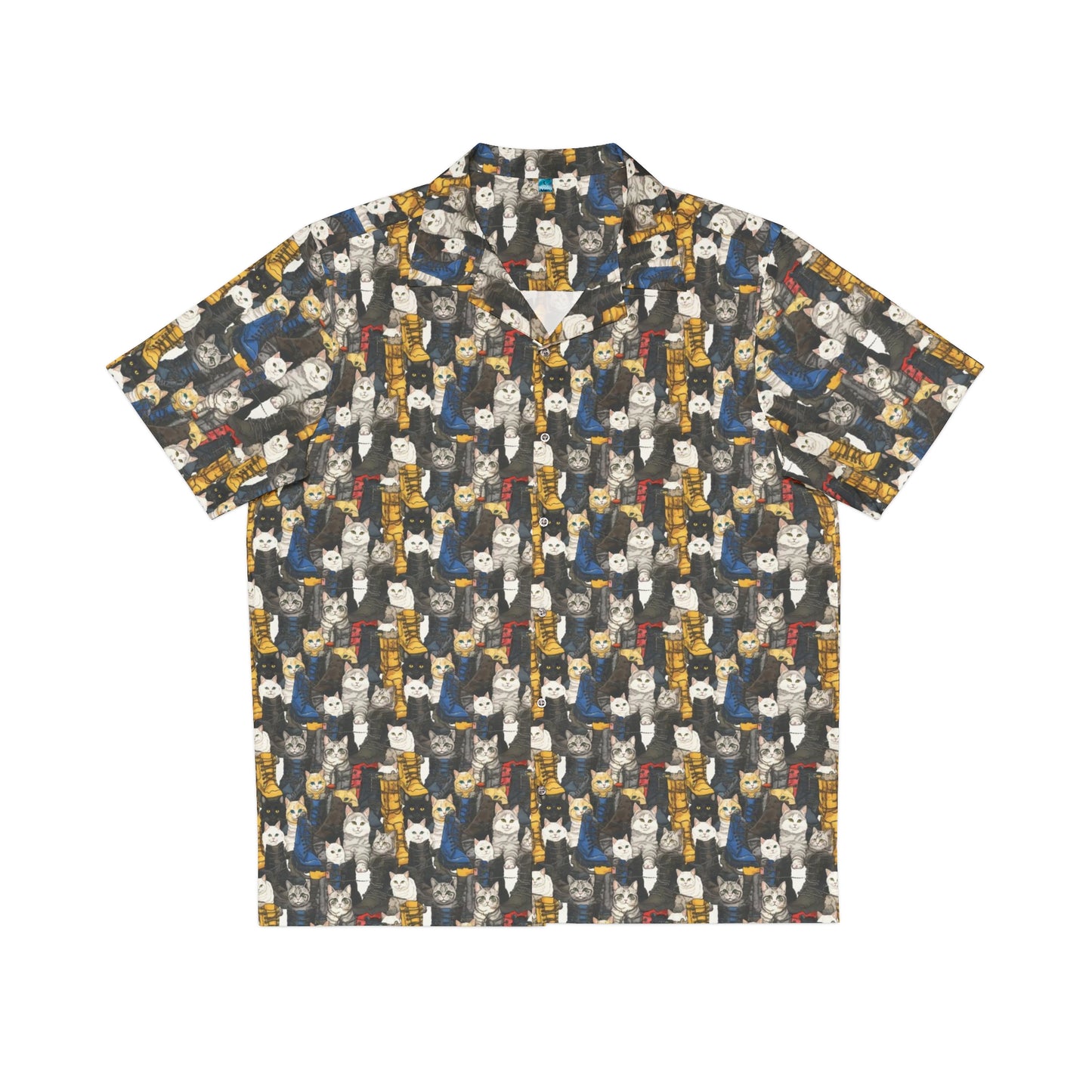 Boots n’ Cats Men's Hawaiian Shirt (AOP)